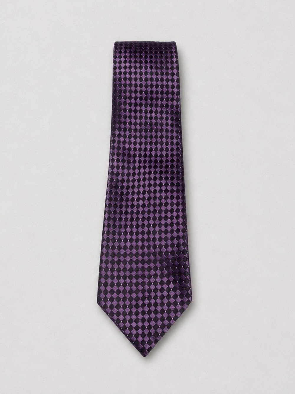 Donald Trump Signature Collection Men’s Purple Check 100% Silk Tie